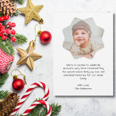 Eerste kerst Baby foto Modern Custom Vliegtuig Kaart