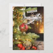 Eerste kerst Baby foto Modern Custom Vliegtuig Kaart (Voorkant)