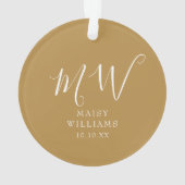 Eerste kerst baby foto monogram ornament (achterkant)