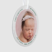 Eerste kerst Baby foto oma Keepsake Ornament (voorkant)