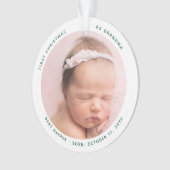Eerste kerst Baby foto oma Keepsake Ornament (voorkant)