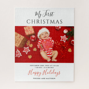 Eerste kerst baby fotocollage legpuzzel