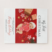 Eerste kerst baby fotocollage legpuzzel (Horizontaal)