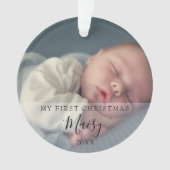Eerste kerst baby geboorte statistieken foto ornament (voorkant)