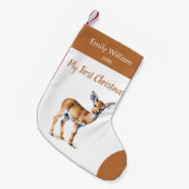 Eerste kerst baby hert kleine kerstsok (Voorkant (Hangend))