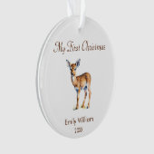 Eerste kerst baby hert ornament (voorkant)