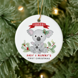 Eerste Kerst Baby & Mama Ornament