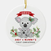 Eerste Kerst Baby & Mama Ornament (Voorkant)