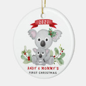 Eerste Kerst Baby & Mama Ornament (Links)