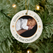 Eerste kerst baby naam foto & datum