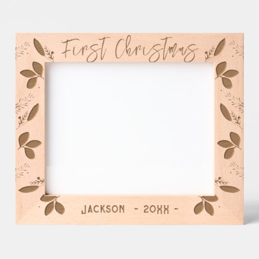 Eerste kerst Baby naam Gegraveerde Lijstjes (Voorkant)