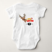 Eerste kerst Baby, schattige kattenkerst BabySuits Romper (Achterkant)