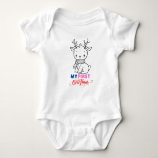 Eerste kerst Baby, Schattigee Baby rendier BabySui Romper