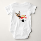 Eerste kerst Baby, Schattigee Baby rendier BabySui Romper (Achterkant)