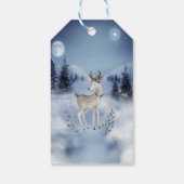 Eerste kerst, Babyhert, Winterlandschap Cadeaulabel (Achterkant)
