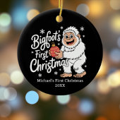 Eerste kerst BigFoot Sasquatch Funny Custom Keramisch Ornament