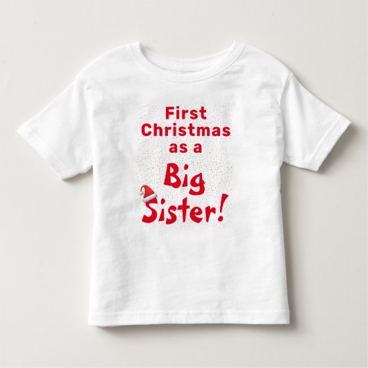 Eerste kerst broer of zus Peuter T-shirt (Voorkant)