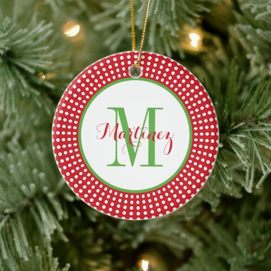Eerste Kerst Bruiloft Monogram Foto Ornament (Boom)