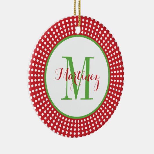 Eerste Kerst Bruiloft Monogram Foto Ornament (Rechts)