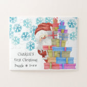 Eerste kerst Cute Sinterklaas Persoonlijk Legpuzzel (Horizontaal)