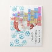 Eerste kerst Cute Sinterklaas Persoonlijk Legpuzzel (Verticaal)