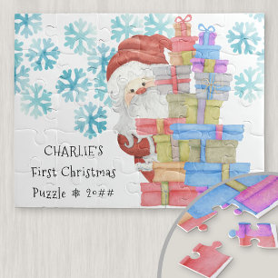 Eerste kerst Cute Sinterklaas Persoonlijk Legpuzzel