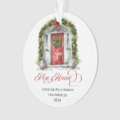 Eerste kerst Elegante Gemonogrammeerde Nieuwe Thui Ornament (voorkant)