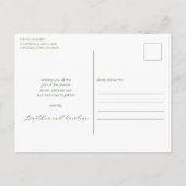 Eerste kerst Elegante Groene Boog Foto Feestdagenkaart (Achterkant)