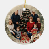 Eerste kerst familie foto Notenkraker Ornament (Voorkant)