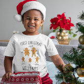 Eerste kerst geadopteerd aangepaste peperkoek fami t-shirt