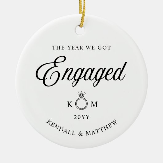 Eerste kerst geëngageerde hangende decoratie (Voorkant)