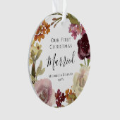 Eerste kerst gehuwd met Floral Ornament (voorkant)
