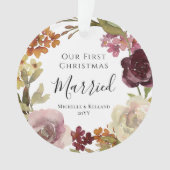 Eerste kerst gehuwd met Floral Ornament (voorkant)