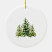 Eerste kerst gepensioneerde Cowboy Cactus Keepsake Keramisch Ornament (Achterkant)