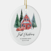 Eerste kerst Gepersonaliseerde Ornament Nieuwe Hom (Rechts)