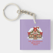 Eerste kerst getrouwd 2025 | Pas getrouwd paar hou Sleutelhanger (voorkant)