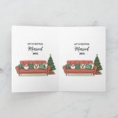 Eerste kerst getrouwd 2025 | Schattigee gezellige  Kaart (Binnen)