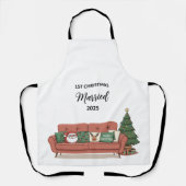 Eerste kerst getrouwd 2025 | Schattigee gezellige Schort (Voorkant)