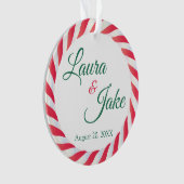 Eerste kerst getrouwd acryl ornament (voorkant)