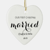 Eerste kerst getrouwd Ornament - Wedding Keepsak (Rechts)