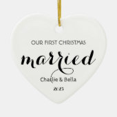 Eerste kerst getrouwd Ornament - Wedding Keepsak (Voorkant)