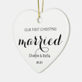Eerste kerst getrouwd Ornament - Wedding Keepsak (Links)