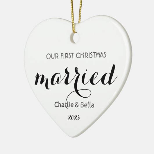 Eerste kerst getrouwd Ornament - Wedding Keepsak (Links)