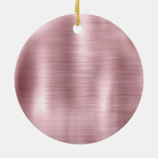 Eerste kerst getrouwd roos blush gouden druppels keramisch ornament (Achterkant)