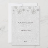 Eerste kerst Getrouwd Sparkles Boho Lijst Foto Feestdagenkaart (Achterkant)