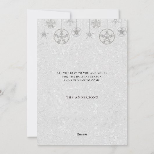 Eerste kerst Getrouwd Sparkles Boho Lijst Foto Feestdagenkaart (Achterkant)