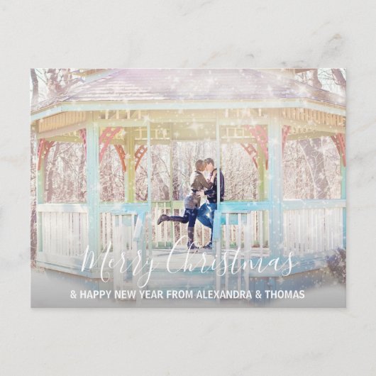 Eerste kerst getrouwd verloofd nieuwjaar | FOTO Feestdagenkaart (Voorkant)