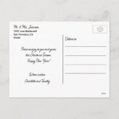 Eerste kerst getrouwd verloofd wit | FOTO Feestdagenkaart (Achterkant)