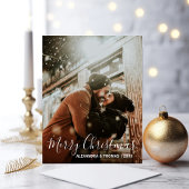 Eerste kerst getrouwd verloofd wit | FOTO Feestdagenkaart