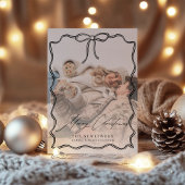 Eerste kerst getrouwde boog foto kerst feestdagenkaart